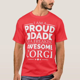 Camiseta Proud Dad Of An Awesome Corgi Dog Dad Fathers Day