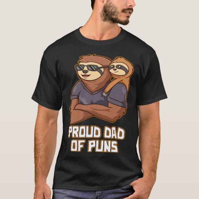 Camiseta Proud Dad of Puns  Daddy Humor Father Dad Jokes Na (Anverso)