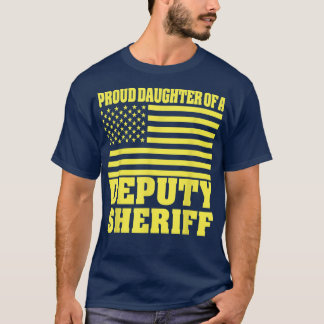 Camiseta Proud Daughter Of A Deputy Sheriff American Flag 