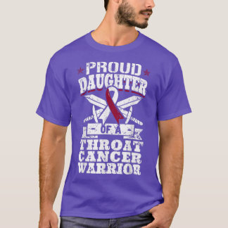 Camiseta Proud Daughter Of A Throat Cancer Warrior Awarenes