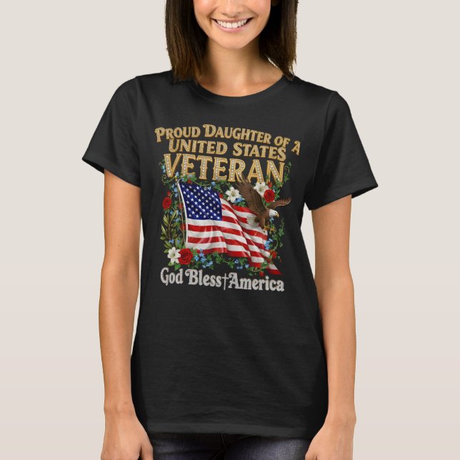 Camiseta Proud Daughter of a United States Veteran (Anverso)