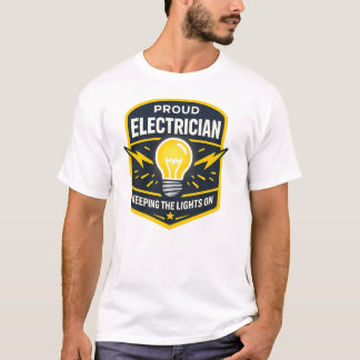 Camiseta Proud Electrician Keeping The Lights On Shirt