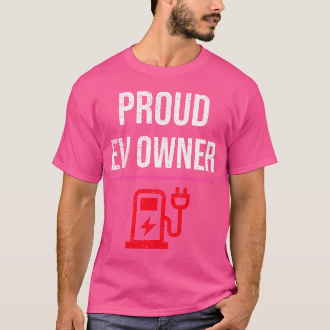 Camiseta Proud EV owner Electric Vehicle EV Car Battery gif (Anverso)