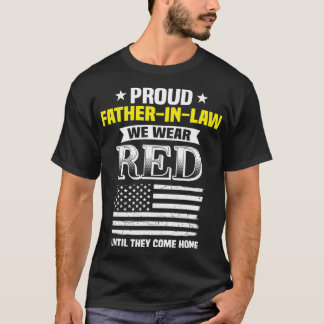 Camiseta Proud FatherInLaw Of Deployed Son Red Friday Famil