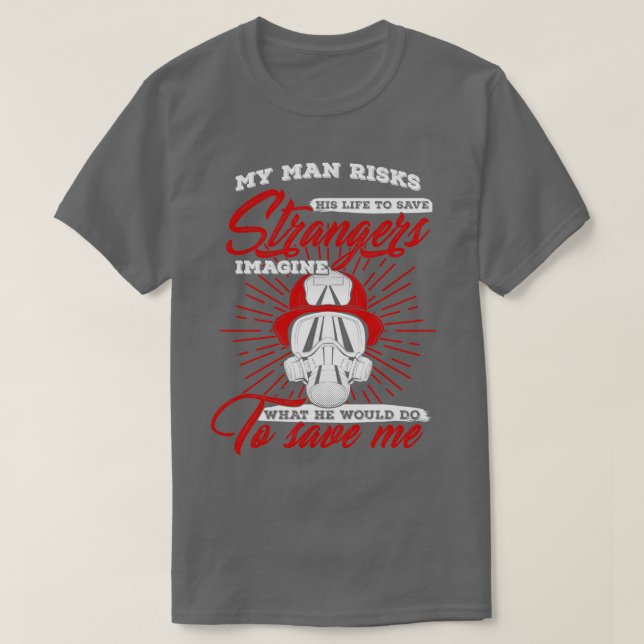 Camiseta Proud Firefighter Fireman Wife Gift  (Diseño del anverso)