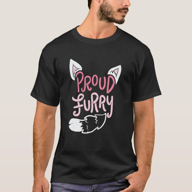 Camiseta Proud Furry Tail and Ears Cosplay (Anverso)