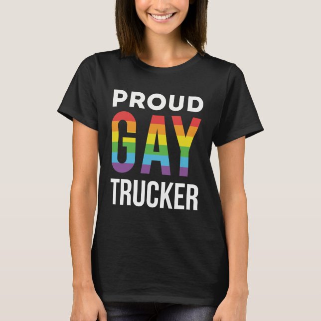 Camiseta Proud Gay Trucker (Anverso)