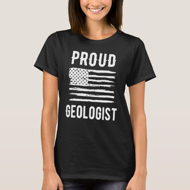 Camiseta Proud Geologist Profession American Flag (Anverso)