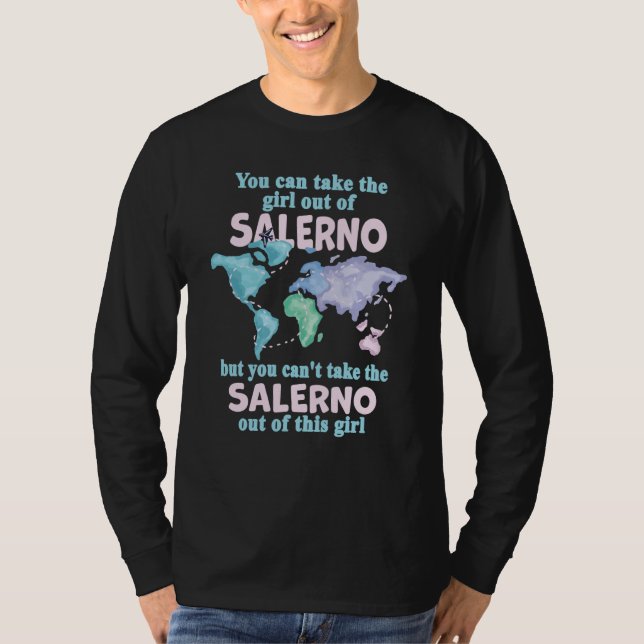 Camiseta Proud Girl From Salerno Relocation From Salerno (Anverso)