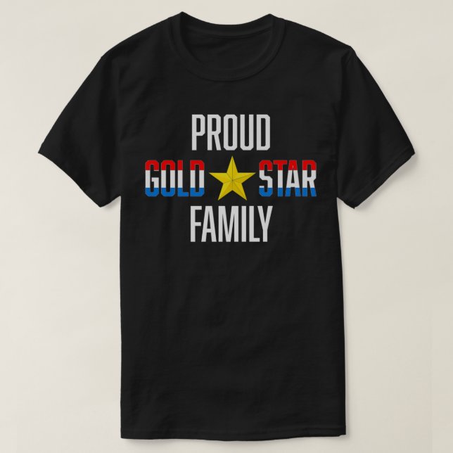 Camiseta Proud Gold Star Family Military Tee for Families o (Diseño del anverso)