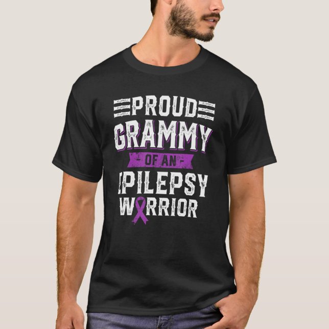 Camiseta Proud Grammy Of An Epilepsy Warrior Awareness Mont (Anverso)