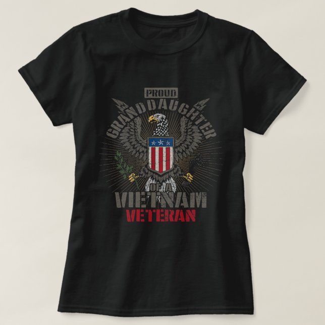 Camiseta Proud Granddaughter Of A Vietnam Veteran 335 (Diseño del anverso)