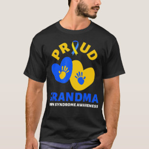 Camiseta proud grandma  down Syndrome Awareness  Blue Yello