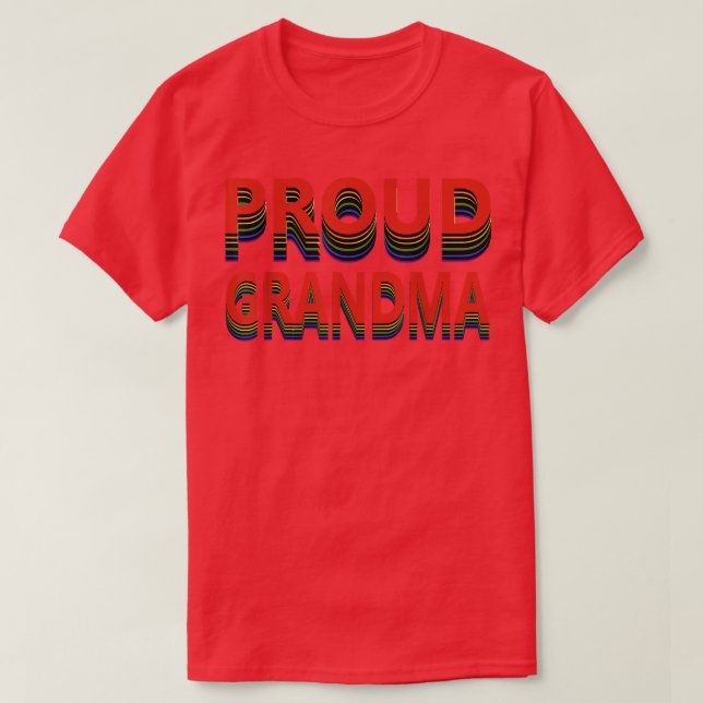 Camiseta Proud Grandma Lesbian Gay Biseual Transgender LGBT (Diseño del anverso)