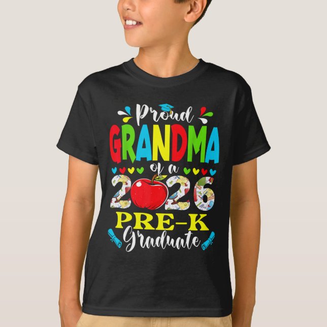 Camiseta Proud grandma of 2026 pre-k graduate mothers day (Anverso)