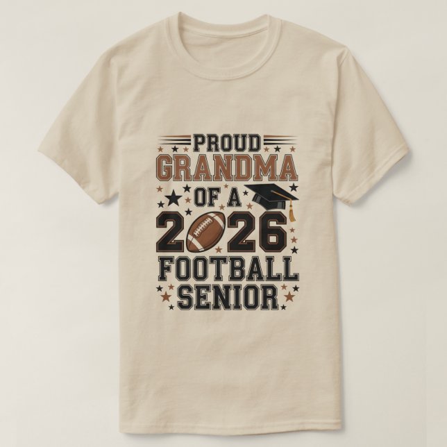 Camiseta Proud Grandma of a 2026 Football Senior Class (Diseño del anverso)