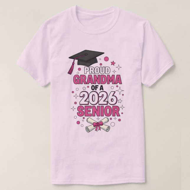 Camiseta Proud Grandma of a 2026 Football Senior Class (Diseño del anverso)