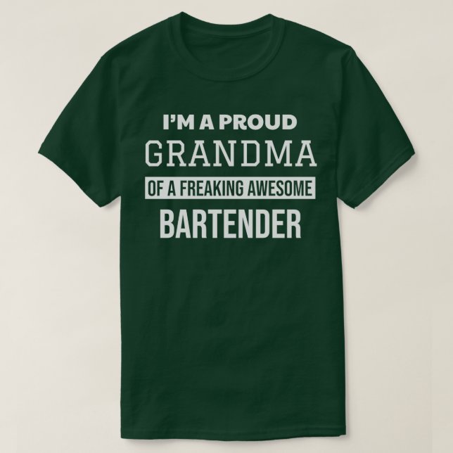 Camiseta Proud Grandma of Bartender (Diseño del anverso)