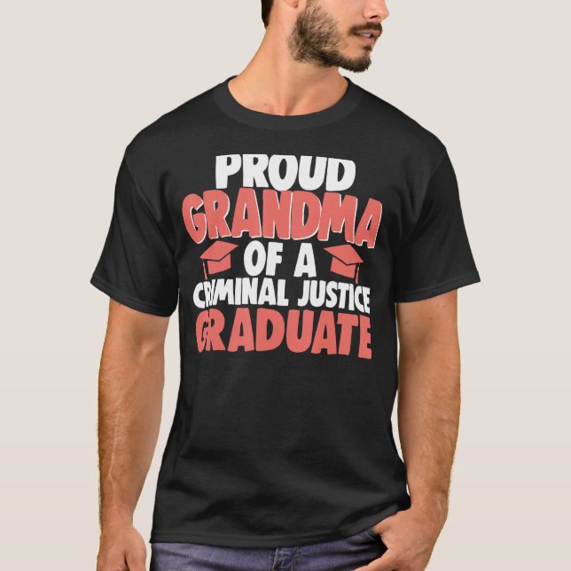 Camiseta Proud Grandma Of Criminal Justice Graduate Women L (Anverso)