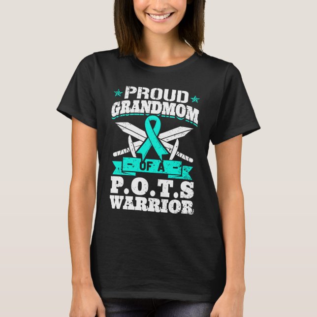 Camiseta Proud Grandmom Of A POTS Warrior Orthostatic Aware (Anverso)