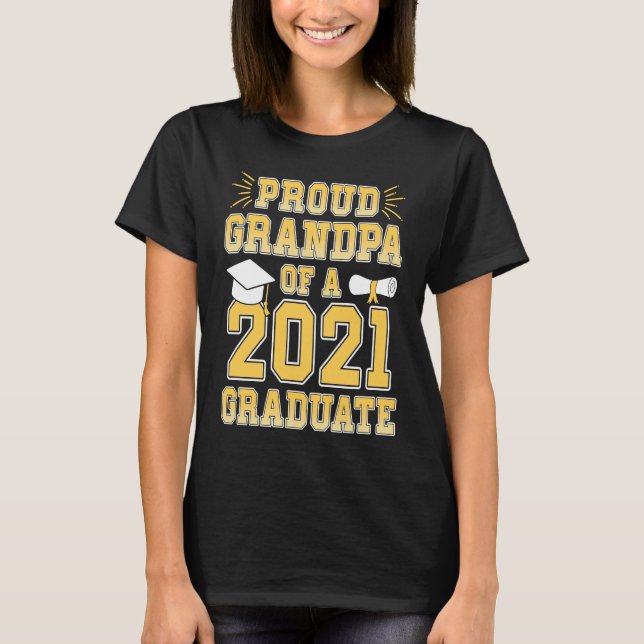 Camiseta Proud Grandpa of a 2021 Graduate School Graduation (Anverso)