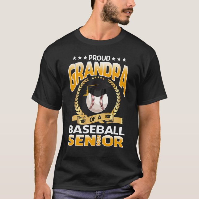 Camiseta Proud Grandpa Of A Baseball Senior 2024 Graduation (Anverso)