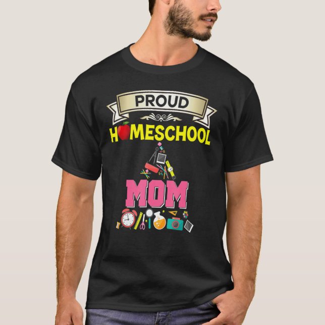 Camiseta Proud Homeschool Mom Back To School Mommy Mother K (Anverso)
