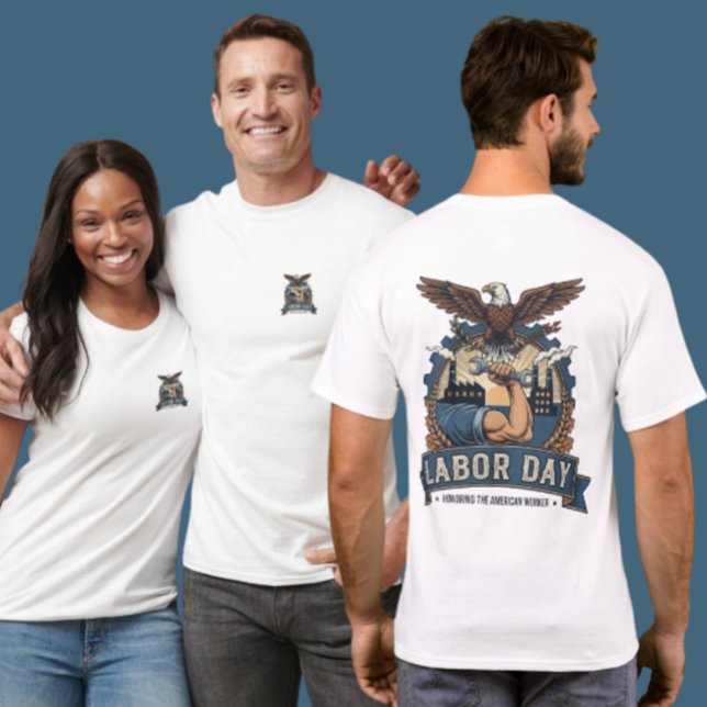 Camiseta Proud Labor Day American Worker Eagle Shirt (Subido por el creador)