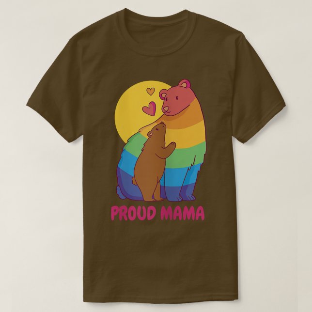 Camiseta Proud Mama Rainbow Bear  (Diseño del anverso)