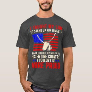 Camiseta Proud Military Mom & Dad - I Taught My Son How to 