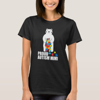 Camiseta Proud Mimi Bear Autism Awareness Puzzle Piece Fami