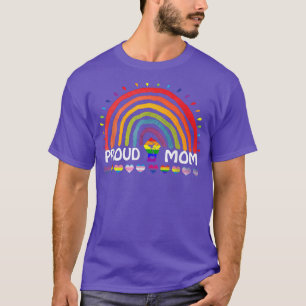 Camiseta Proud Mom LGBT-Q Flag Rainbow Gay Pride Month For 