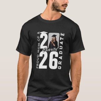 Camiseta Proud Mom Of 2026 Graduate Custom Photo Graduation