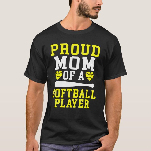 Camiseta Proud Mom of a Softball Player Mom (Anverso)