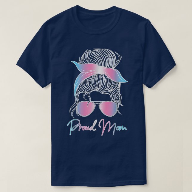 Camiseta Proud Mom of a Trans Kid Mother Day  (Diseño del anverso)