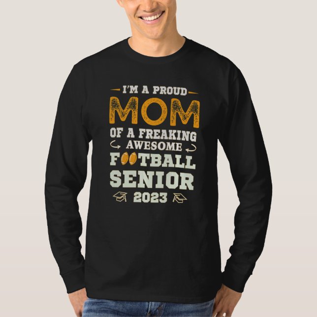 Camiseta Proud Mom of an Awesome Football Senior 2023 Women (Anverso)