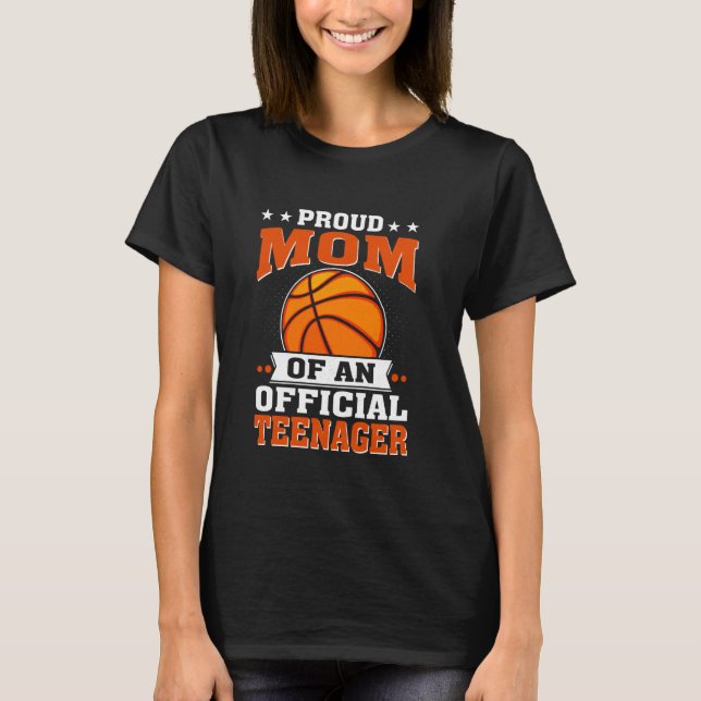 Camiseta Proud Mom of an Official Teenager 13th Birthday Ba (Anverso)