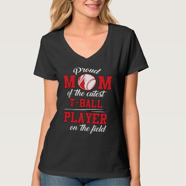 Camiseta Proud Mom Of The Cutest ball Player Of The Field S (Anverso)