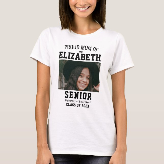Camiseta Proud Mom Senior Year Graduate Parent Custom (Anverso)