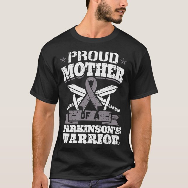 Camiseta Proud Mother Of A Parkinson s Warrior PD Awareness (Anverso)
