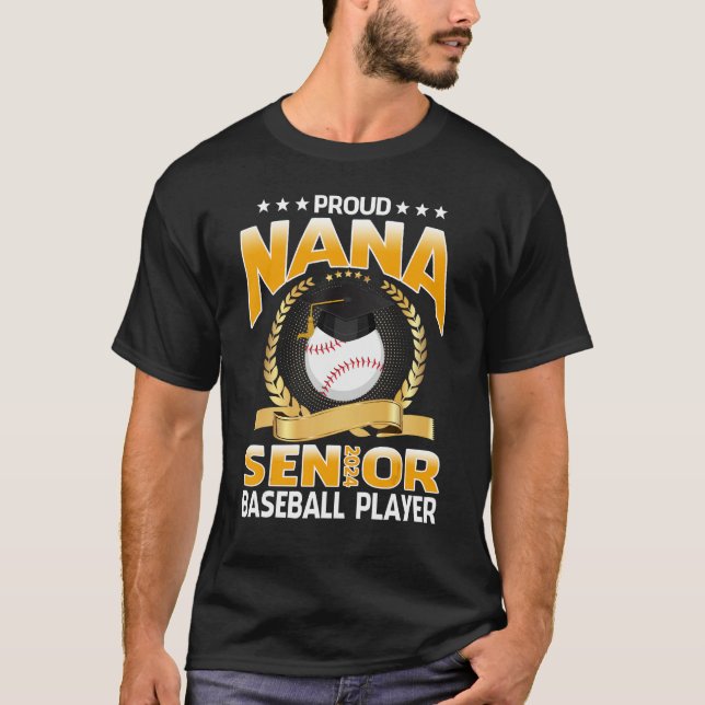 Camiseta Proud Nana Senior Class Of 2024 Baseball Player (Anverso)