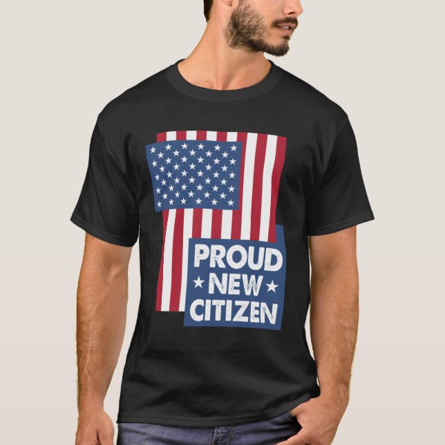 Camiseta Proud New Citizen Women USA Citizen American Flag  (Anverso)
