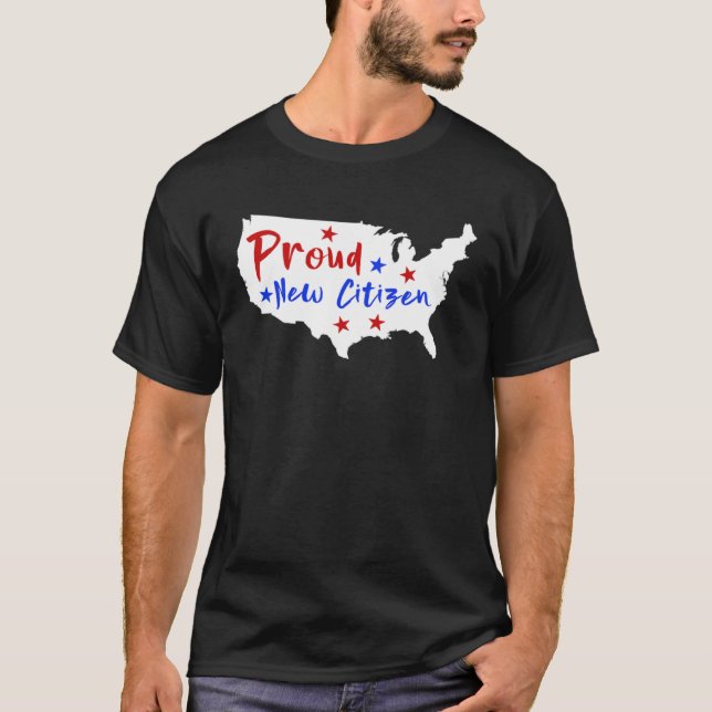 Camiseta Proud New Citizen Women USA Citizen American Flag  (Anverso)