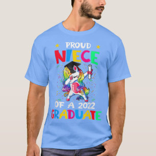 Camiseta Proud Niece Of A 2022 Graduate Unicorn Dabbing T-S