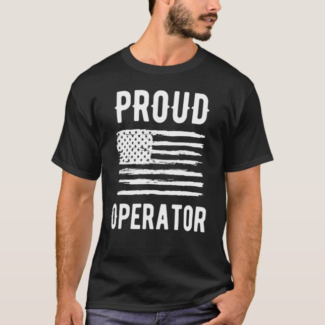 Camiseta Proud Operator Profession American Flag (Anverso)