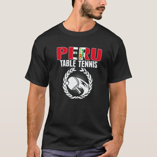 Camiseta Proud Peru Table Tennis  Peruvian Ping Pong Suppor (Anverso)