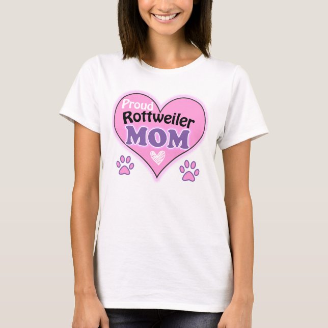 Camiseta Proud Rottweiler Mom T Shirt (Anverso)