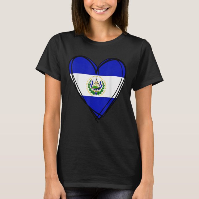 Camiseta Proud Salvadoran Boy My Hello El Salvador Flag Hea (Anverso)