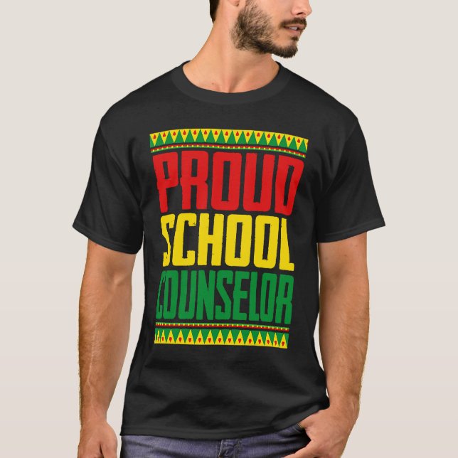 Camiseta Proud School Counselor Black History Month African (Anverso)