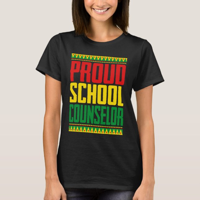 Camiseta Proud School Counselor Black History Month African (Anverso)